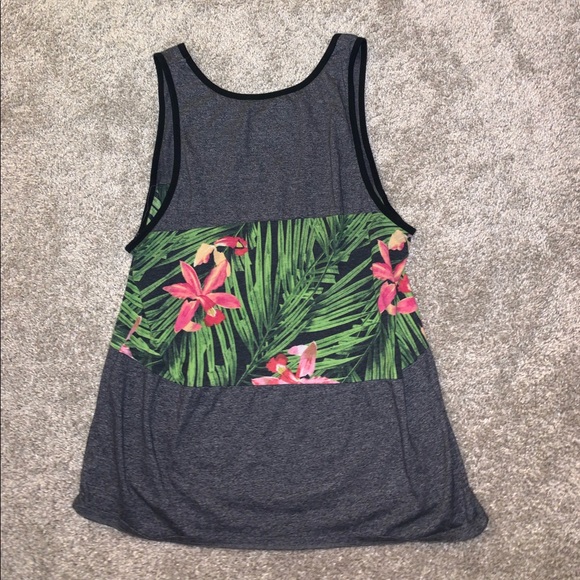 On the Byas Green & Gray tropical tank top sz XL - Picture 10 of 11